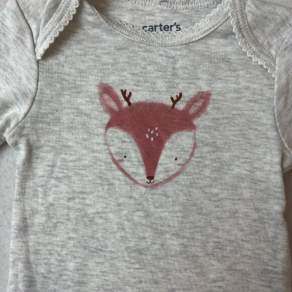 Carters Baby Outfit Set 3-Piece: Sherpa Jacket Jumpsuit & Pants Size 3M - New - Picture 6 of 9